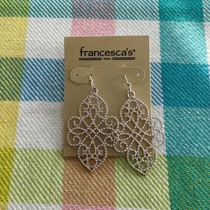 Silver drop earrings